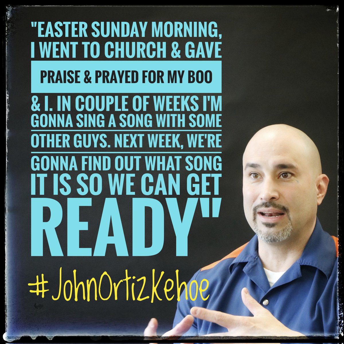 JohnOrtizKehoe's tweet photo. #eastersunday #VoiceOfAPrisoner #singwiththeband #churchchoir #LifeOfAPrisoner #NewTrial4John #wrongfullyconvicted #FreeJohnOrtizKehoe #FightDifferent #fightwithus #Michigan #SecondLookMI #SecondLookLegislation https://t.co/5AJcNxkUsH