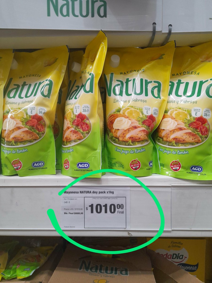Con lo que te comprabas 4 kilos de asado en 2019, hoy te comprás una mayonesa de 950 g. Seguí votando Kirchnerismo, Kumpa!