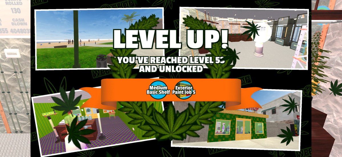 I've reached level 53 running my #weedshop2  Where you at? weedshopgame.com