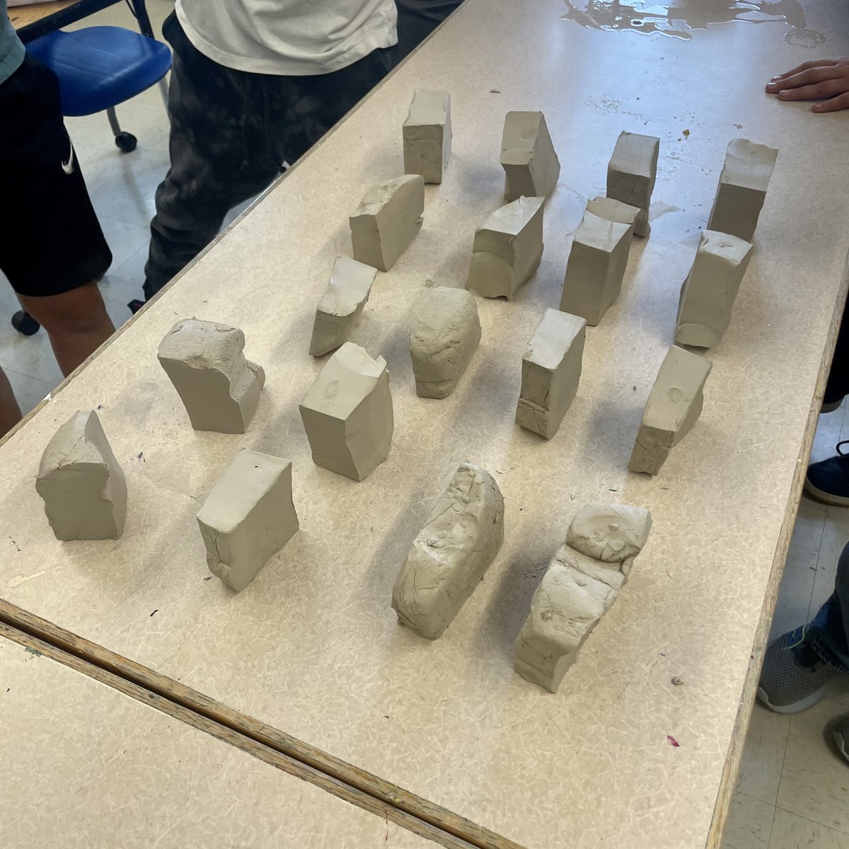 RMSArtists's tweet photo. Before and After. We're having a lot of fun over here!

Pre-assessment sculptures: what can you make that is hollow, has a minimum of three different textures, and a unique form?

#D90Learns #D90Art https://t.co/Hd3qIAU33b
