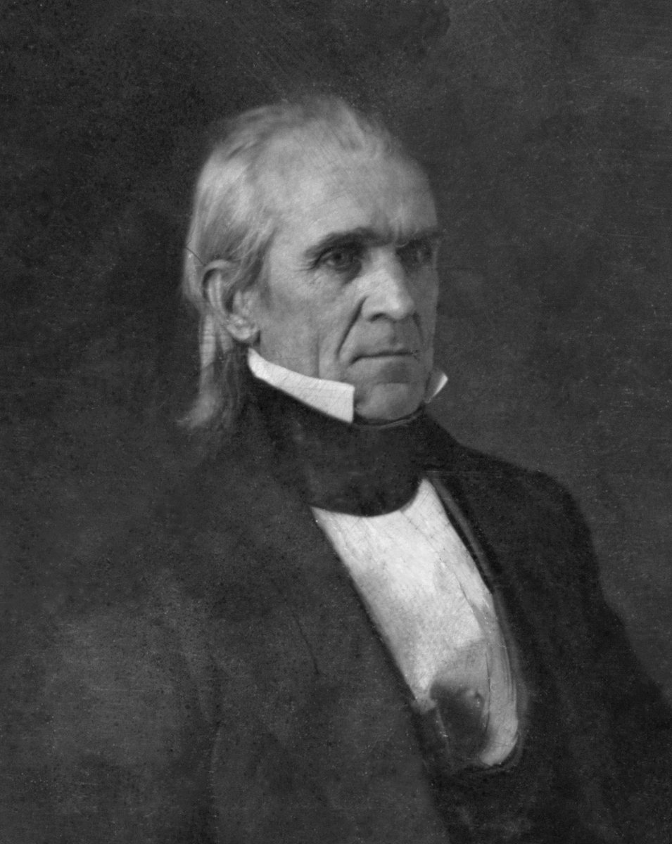 HistoryCalendar's tweet photo. 🥇Presidential Firsts🥇
James Polk (1795-1849) was the 11th President of the United States. Polk was the first president to:
☑️ be under the age of 50 upon election and upon entering office.
☑️ have served as speaker of the House of Representatives.
☑️ be elected despite losing his states of birth and residence
