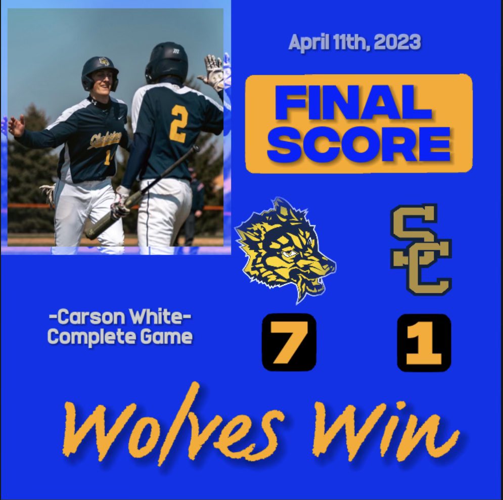 Complete game on the mound for <a href="/CVWhite729/">Carson</a> 7IP, 4H, 1ER, 4K. He also went 3-5 with 2B and 3RBI. Multi hit games from <a href="/luke_spicer9/">Luke Spicer</a> and <a href="/camdenwilly18/">Camden Williamson</a> Great bounce back from yesterday!