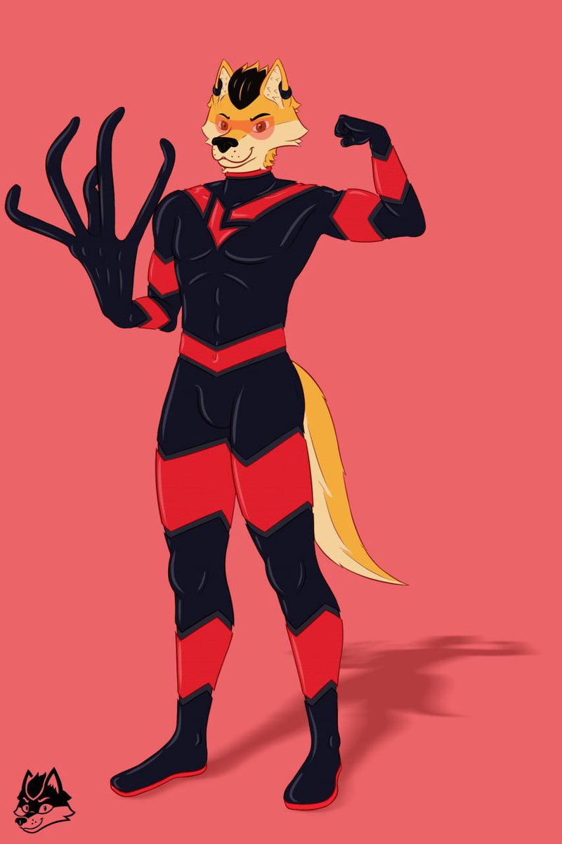 JackDaDingo's tweet photo. Been seeing people do this so here's mine:

Jack cheese Dingo vs Real Aussie cheese doggo Dingo

Jack is accurately based off a native Australian Dingo with black hair, brows and the coolest looking suit.

Ref/Art done by me https://t.co/0Ui2EmyrUv