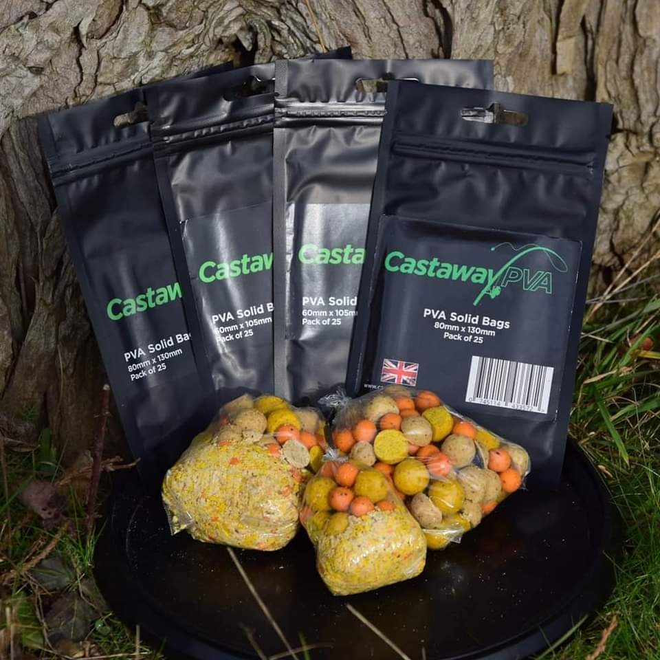 As the fish start waking up.. they're going to be looking for mouthfuls of food. 
What better way to give them a quick feed.. pellet, boilie, PVA friendly particle? One bag does it all.
PVA solid bags.. cast out in confidence 
castaway-pva.co.uk
#castawaypva #buybritish