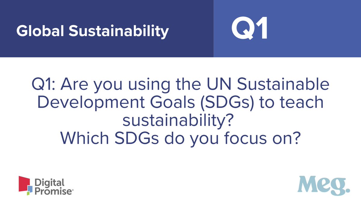 hsingmaster's tweet photo. Q1: Are you using the UN Sustainable Development Goals (#SDGs) to teach sustainability? Which SDGs do you focus on specifically? #globaledchat https://t.co/LNj8LAUu0r
