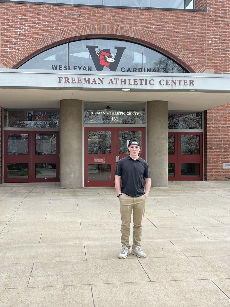 JacksonIrons10's tweet photo. Really enjoyed my visit today at Wesleyan University. Thank you @CoachHallenbeck for showing me the history of Wesleyan Football and your facilities. Our talk on Wesleyan Ball was very informative and I look forward to keeping in touch with @Wes_Football throughout this process. https://t.co/ec4aCLsVnb