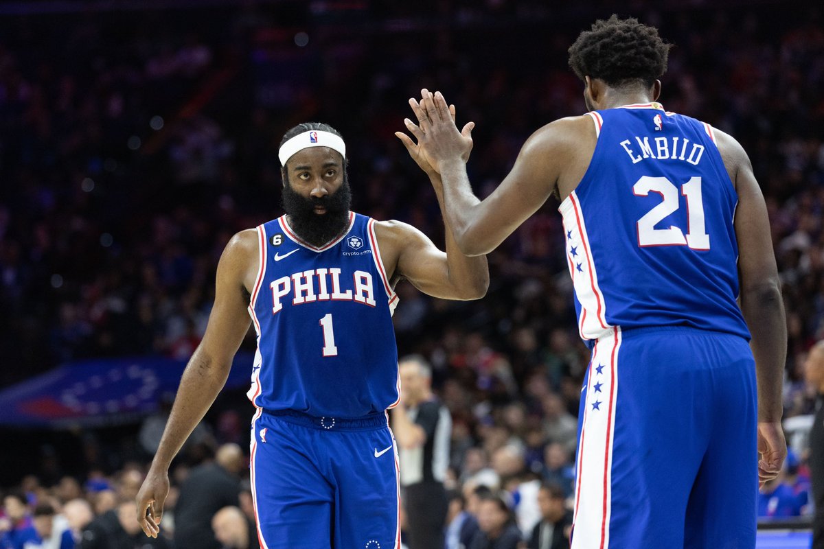 SunDevilHoops's tweet photo. 1️⃣4️⃣ for 1️⃣4️⃣ 

If you have James Harden on your team, you are guaranteed make the playoffs 👍

The @SunDevilHoops legend has yet to miss the postseason in his career 🫡

(📸 @GettyImages) https://t.co/FI7Pq6sLr2