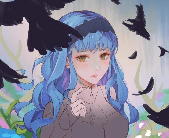 only have time to make one print by emblemcon, I wanted to make an ivy one, but this wip has been starting at me for months too indecision aaaaaa 