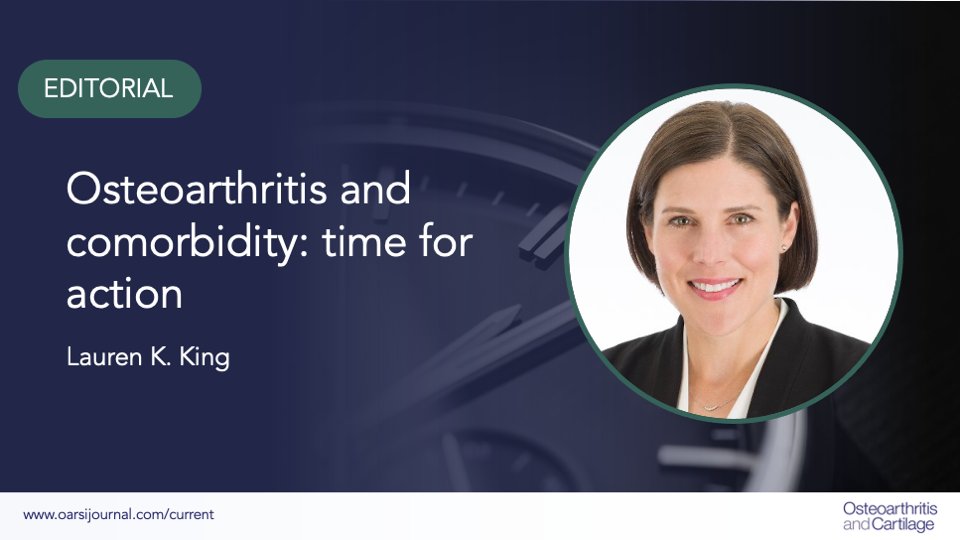 Read the Editorial by @Lauren_King_ on #osteoarthritis and comorbidity in the month's issue of OAC ⤵️ doi.org/10.1016/j.joca…
