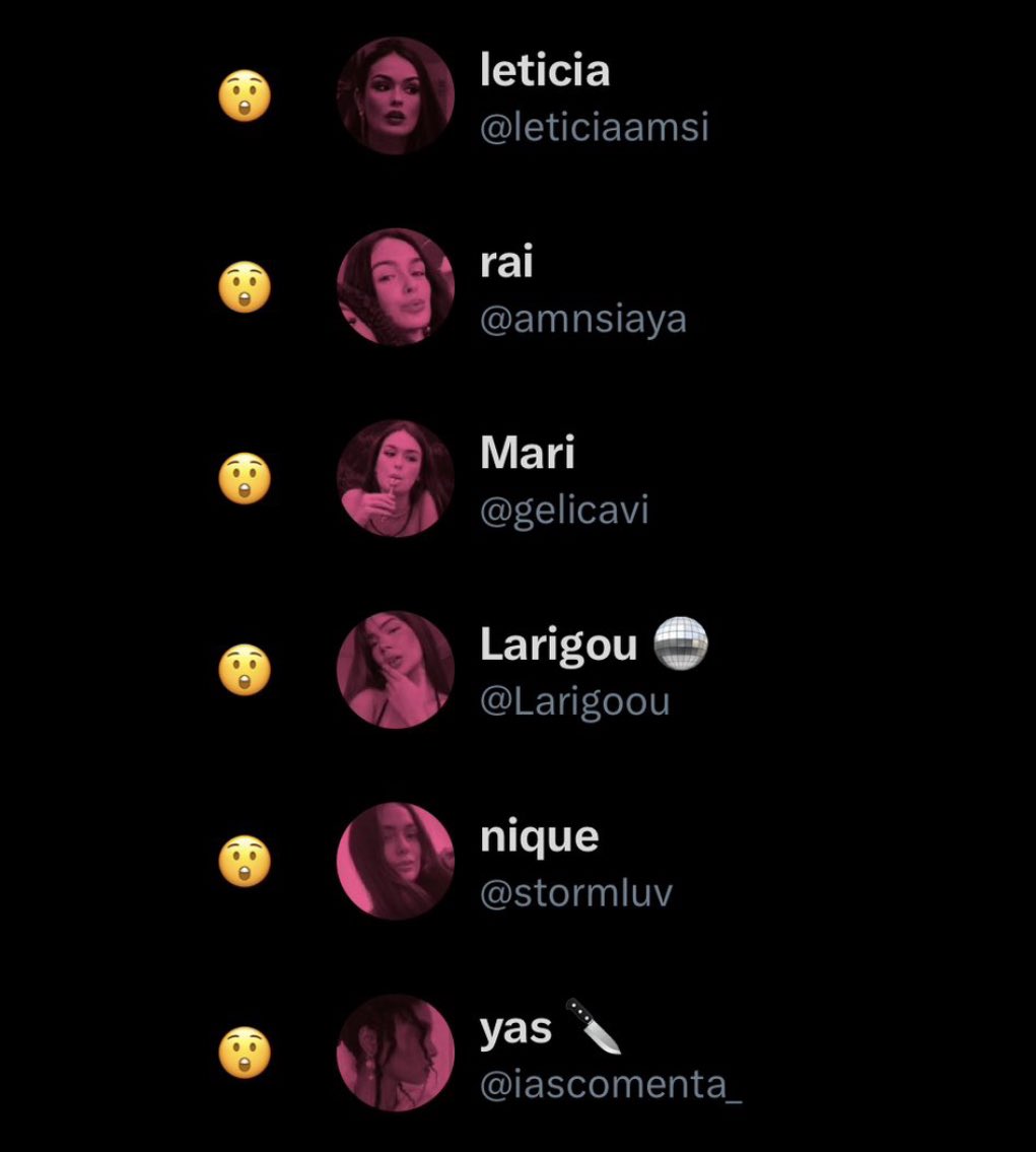 nikkyvml's tweet photo. Máfia chocada com as fofocas e a Kai ali destoando pq não é #TeamLis KKKKKKKK https://t.co/rBoJBUBi7d