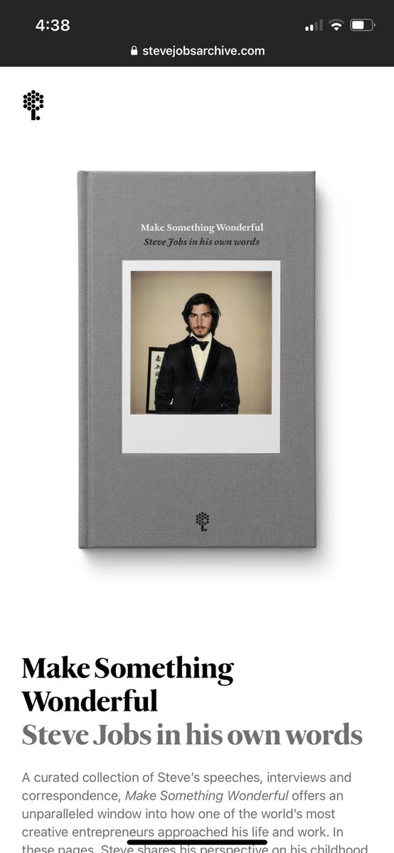cowbla1's tweet photo. 看到新聞推送本關於 Steve Jobs 一生的電子書，以時間為縱軸，闡述 Steve 各階段的經歷。

迅速點擊連結，開啟了第一頁，心中的悸動，就如同第一次開箱 Apple 產品。光是瀏覽，也能夠感受Steve的精神與Jony Ive的設計，融洽的結合在一起。

感動🥲

https://t.co/hRgr5Z3AhF https://t.co/wJZAviK5rj