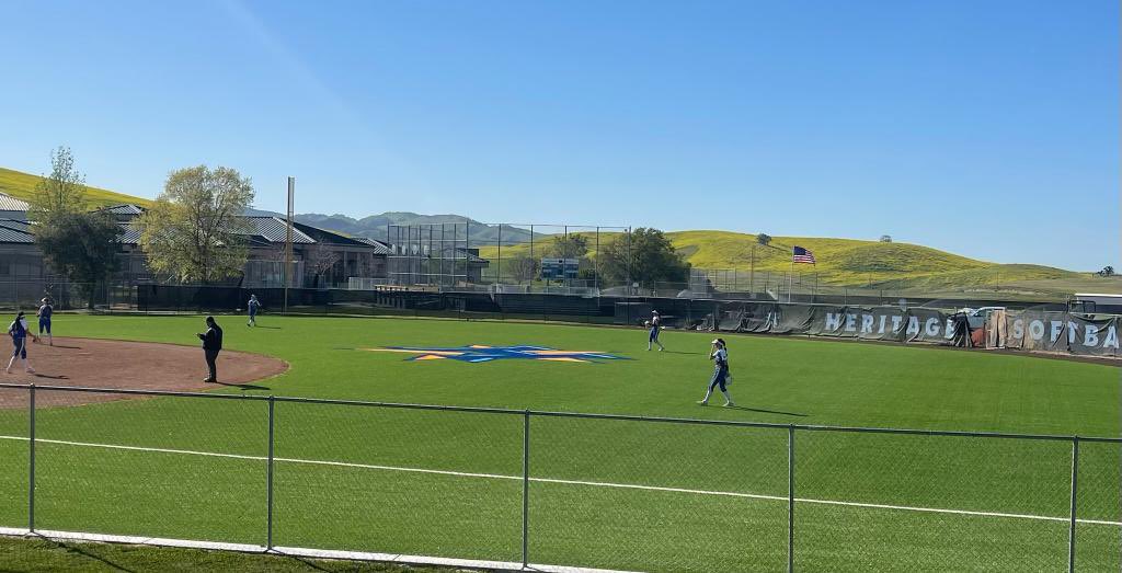 First game on our new turf softball field today! Thank you to our board and district office for supporting this project. Baseball fields coming soon! Go Patriots 💙💛 @EricVolta1 <a href="/HeritagePats/">Heritage Athletics</a>