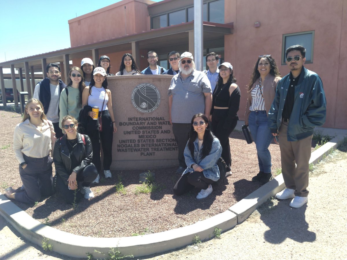 usibwc's tweet photo. Students taking a bilingual course on international journalism organized by @Cronkite_ASU and @ITAM_mx toured the Nogales International Wastewater Treatment Plant. Students were interested in how @usibwc works as a binational agency. https://t.co/lCuMWJdsau https://t.co/hYtNfpH2Bg