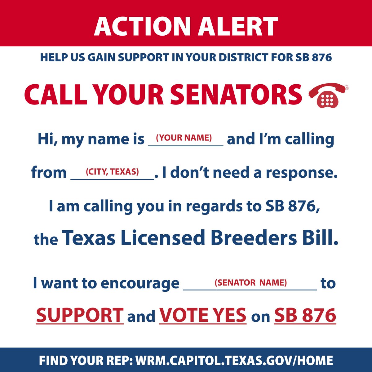 THLNTX's tweet photo. 🚨ACTION ALERT: Today, The Puppy Mill Bill (#SB876) was voted out of the Criminal Justice Committee by a unanimous vote!

Next, this bill will go to a vote on the Senate floor. That means we need YOU to contact your Senator!

📞 Please visit https://t.co/uDFkmn0J2t! https://t.co/SPiy5A53OP