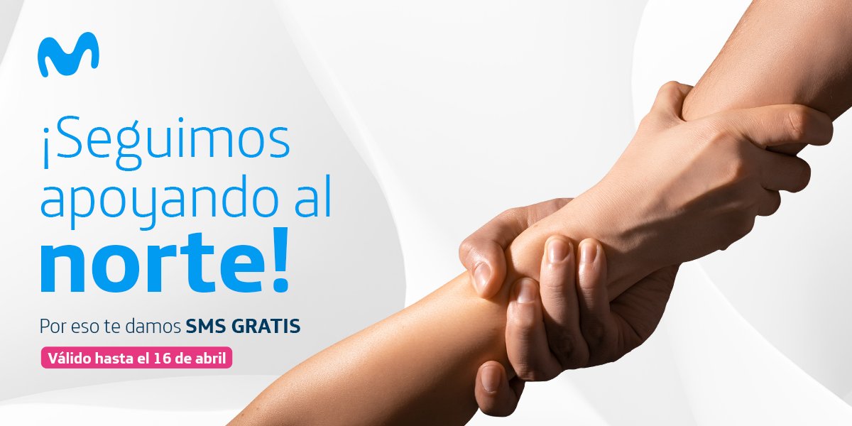 ¡¡HERMAN@S DEL NORTE, TIENEN TODO NUESTRO APOYO !! 🫂📲✨ Si vives en Tumbes, Piura, Lambayeque, La Libertad, disfruta hasta el 16 de abril de SMS totalmente Gratis. #Norte #Tumbes #Piura #Lambayeque #LaLibertad #SMSLibres #MovistarPerú #Fyp #parati