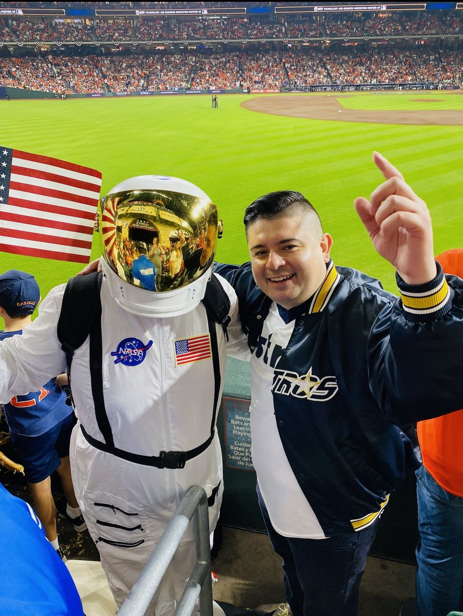 texasmiggy's tweet photo. @ATTSportsNetSW @ChampionEnergy @astros Had an amazing time taking my Dad to game 1 World Series! They had him on the Jumbotron the entire night and TV. Excited for this years run!! https://t.co/TYHLueSNJE