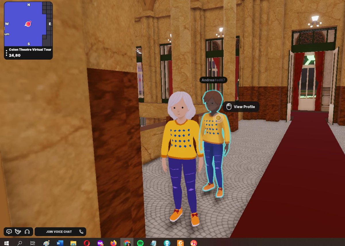 marisacon's tweet photo. Hoy en el curso: "Los Metaversos desembarcan en el aula", nos vestimos elegantes y nos fuimos al #TeatroColón (les dimos pistas para poder encontrarlo y recorrerlo.
#salidaDidactica en el #metaverso #MuseosVirtuales
@rocca_andrea https://t.co/7PSE37Zv4n