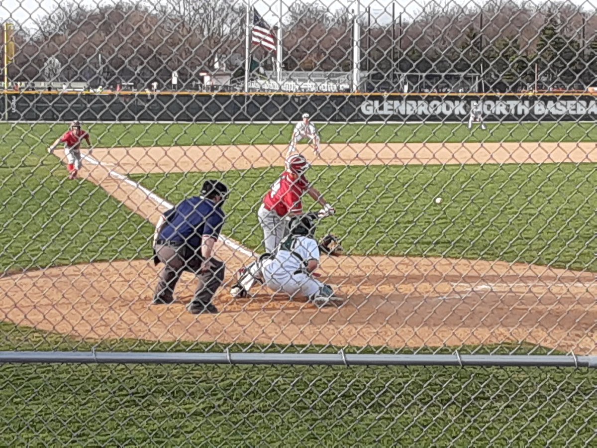mjnowsports's tweet photo. Glenbrook North 3 Deerfield 2

Kevin Geake scores on a walkoff wild pitch.

Spencer Geake: 2/4, RBI single
Blake Telpner: 2/3, leadoff 3B in the 7th
Colin Roche: 6.2 IP, 6 H, 2 ER, BB, 12 K

Alex Fern: 1/4, RBI single
Gavin Picklin: 2/3, 2B
Mac Jones: 6.2 IP, 5 H, 3 ER, 2 BB, 3 K https://t.co/dch475RbNQ