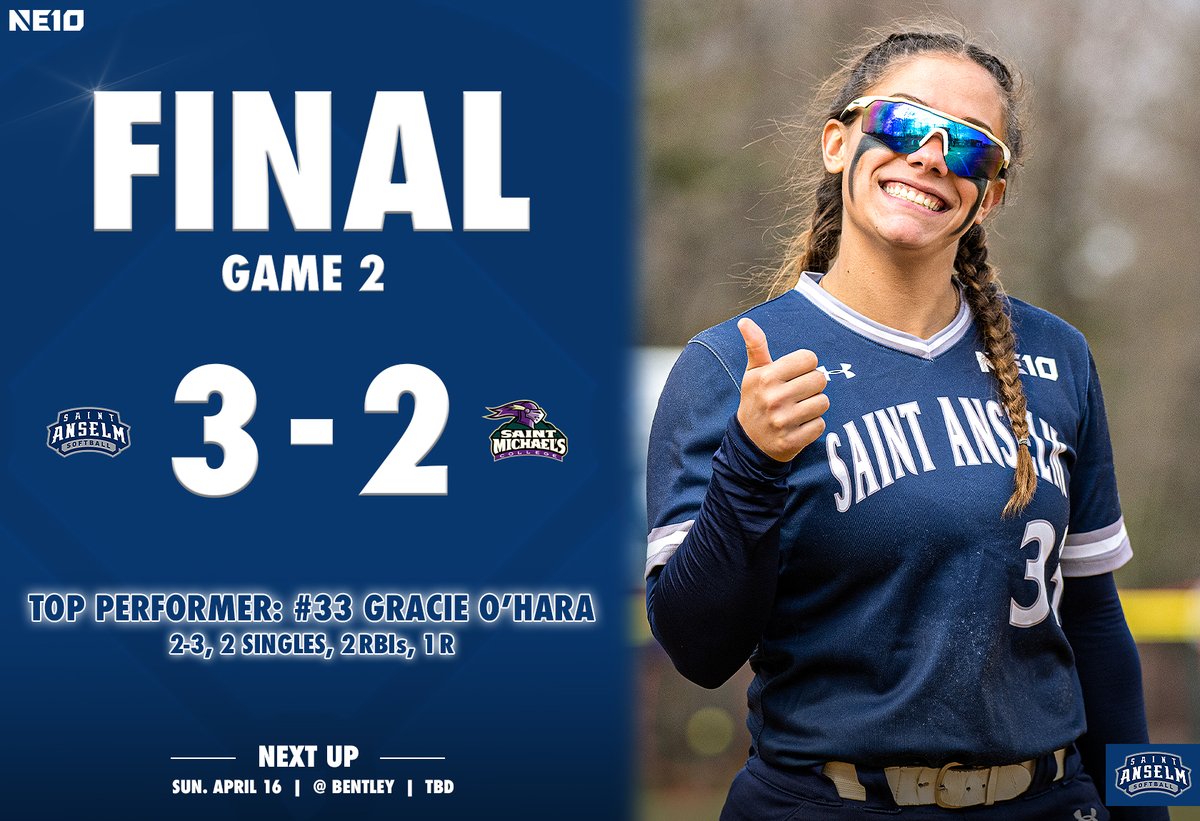 Coming home with✌️ W's! 😎

Multi-RBI games at the plate for Ava Caputo and Gracie O'Hara helped the Hawks improve their record to 18-10 on the season in a doubleheader sweep of Saint Michael's!

#HawksSoarHigher