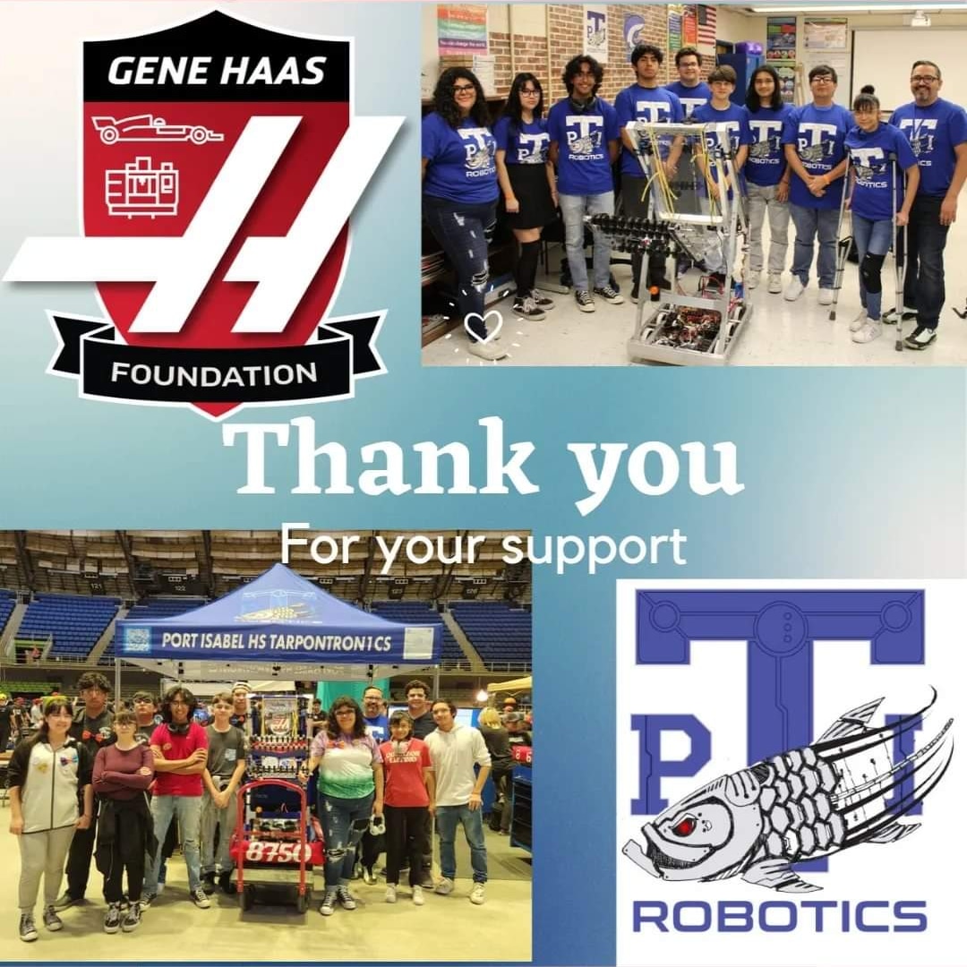 PIECHS_Robotics's tweet image. We want to thank @Kathy_GHF for their generous support this season. Your contribution made it possible for us to learn, grow, and compete with the best teams in TX, U.S, and the world. Thanks!
#FirstInTexas #ChargedUp #firstrobotics #frc #firstinspires #omgrobots #STEM #tarpons