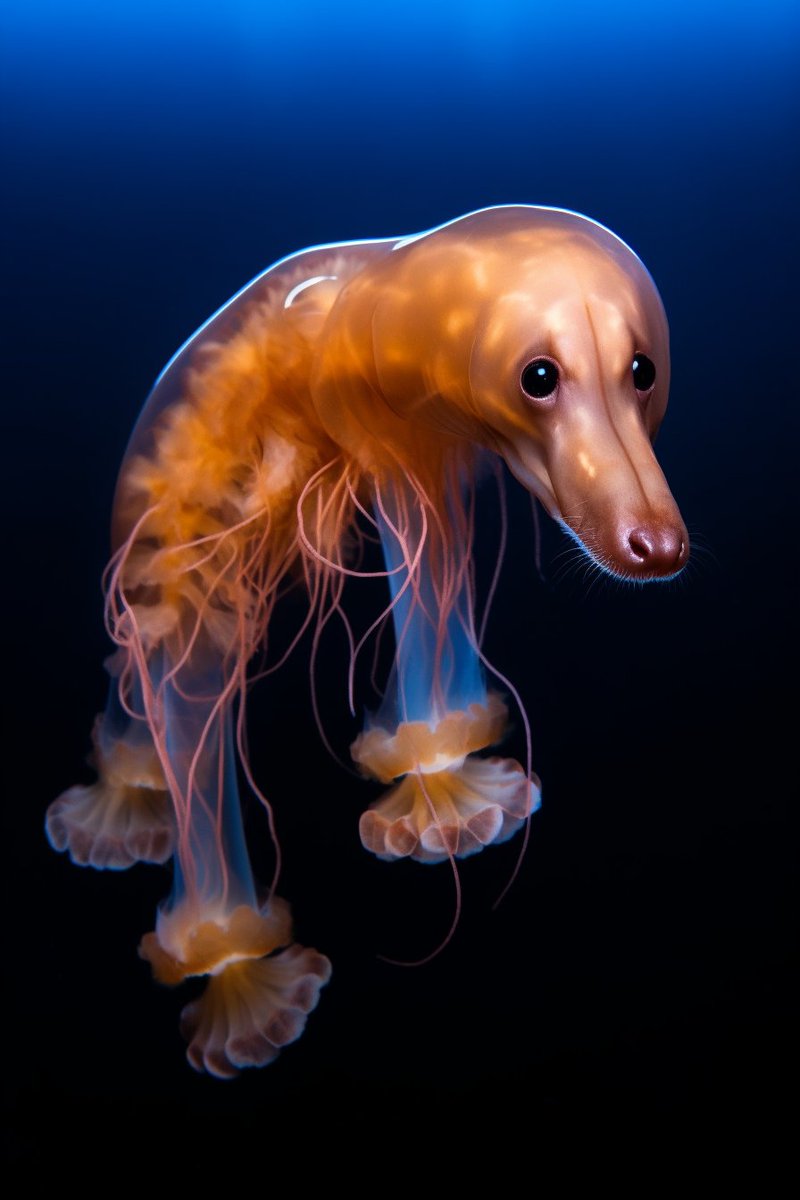daichshunds's tweet photo. #Midjourney &amp; Doctor Moreau present:

The Dachshund Jellyfish

#AIDoctorMoreau https://t.co/wfhni8O94C