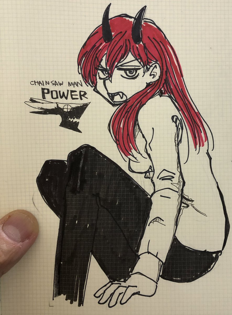 ついでだからパワー絵も見てください #チェンソーマン 