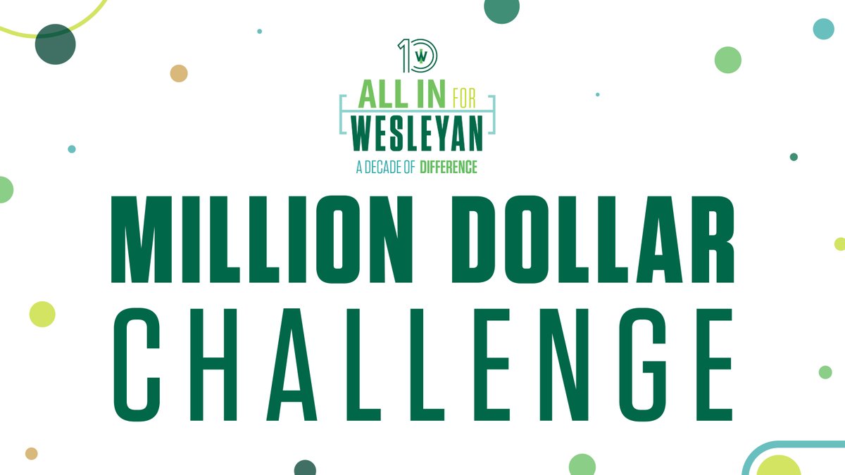 IL_Wesleyan's tweet image. What a celebration this has been! 🎉 We unlocked $1,000,000 by surpassing 3,500 donors! Now it&apos;s time to hit our stretch dollar goal of $2.25 million! Thank you all- our Titan family is truly setting up a Decade of Difference ahead. 💚 
Give today at iwu.edu/all-in