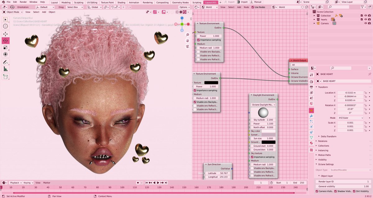 FIEND___'s tweet photo. hey #PortfolioDay

im abel, a 3d artist, animator, and occasional jewelry designer who makes shiny stuff in pink blender

🫶🏽🏹 🐚 https://t.co/0INCgc8yME