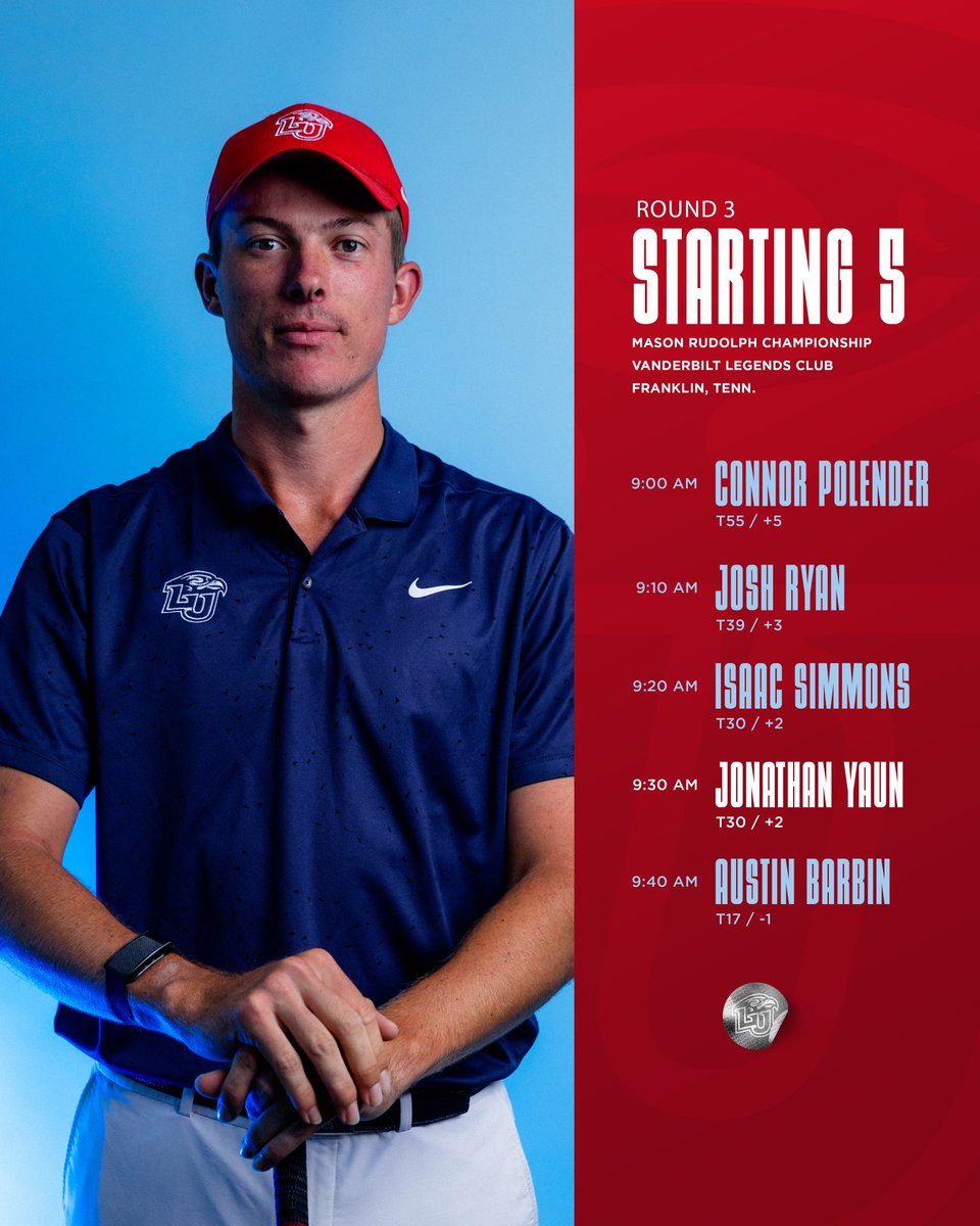 Ready for Round 3⃣ of the Mason Rudolph Championship  
📍 Franklin, Tenn.  
🏌️‍♂️ Vanderbilt Legends Club    
⏰ 9:00 AM EST (No. 1 tee)    
📊 bit.ly/3JYMysg 
#CommitToSomethingSpecial | #RiseWithUs
