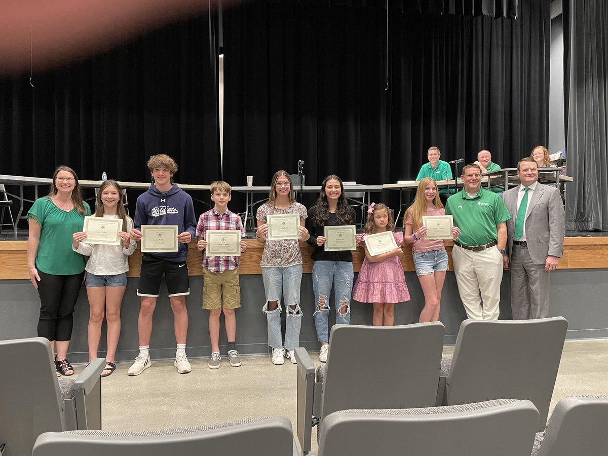 Congratulations to student of the month for accountability, Jetta Lehman.