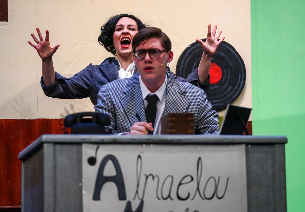 SaedHindash's tweet photo. Scenes from The Nazareth Area High School Theatre Troupe's rehearsal of ‘Bye Bye Birdie.’ To see more photos, click this link --> https://t.co/mJFjEombFN https://t.co/ms1W33fdRo