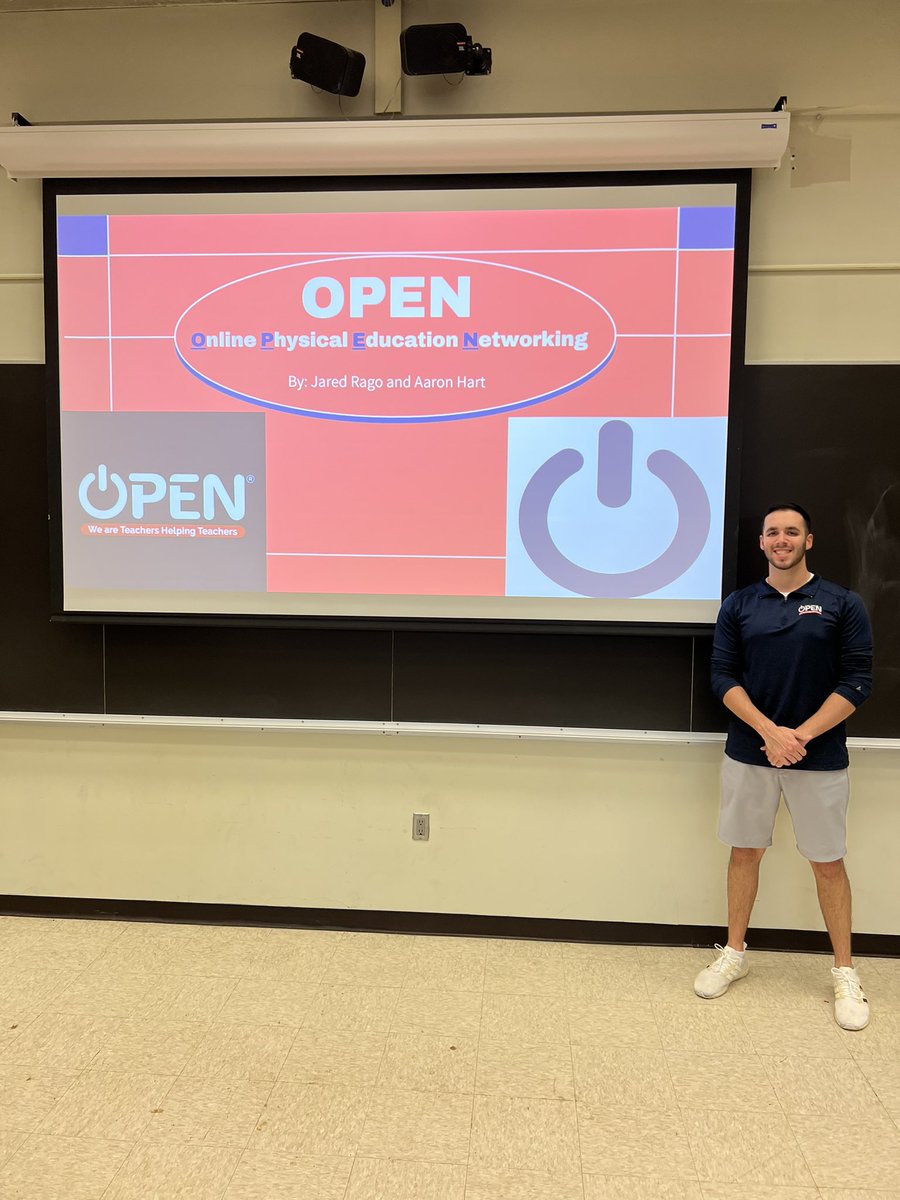 JaredRagoPE's tweet photo. Had a great time presenting to @ApemCortland today all about @OPENPhysEd ! It was great to speak on such an amazing organization and how beneficial it can be to all. Big shoutout to @coachwalk for making a surprise guest appearance and talking on his time as a national trainer! https://t.co/2H6uXEGETi