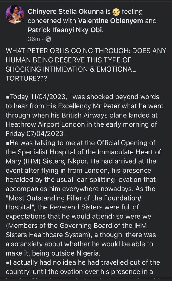 Hashafcee1's tweet photo. This is disheartening knowing a man like Peter Obi working tirelessly to give Nigerians the best but we all are sitting waiting and reluctant to go out for a peaceful protest. 

He can’t fight this fight alone well meaning Nigerians needs to come out to join him in this fight for liberation. 

Nigerians is your tired not tired? 😭😭

Read below. 👇👇👇
#RestoreOurMandateINEC