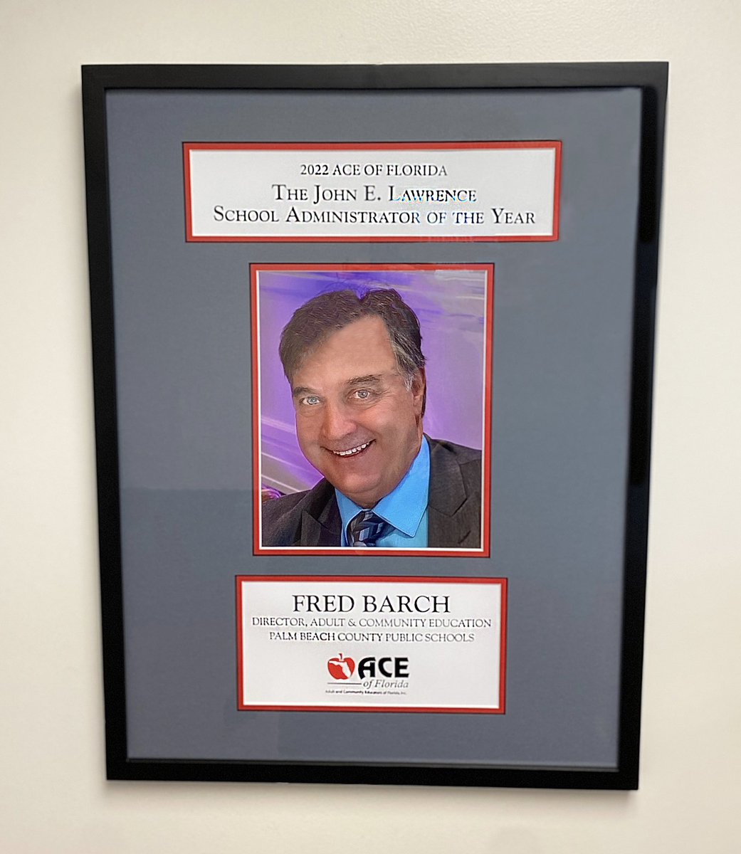 YoppToTheTop's tweet image. Proud to hang photos of the @ACEofFlorida Teacher + Administrator of the Year in our office at @EducationFL today! Thank you, Karen + Fred, for investing in our students + elevating adult education in our state! ☀️

#GetThere #YourWay 🧡