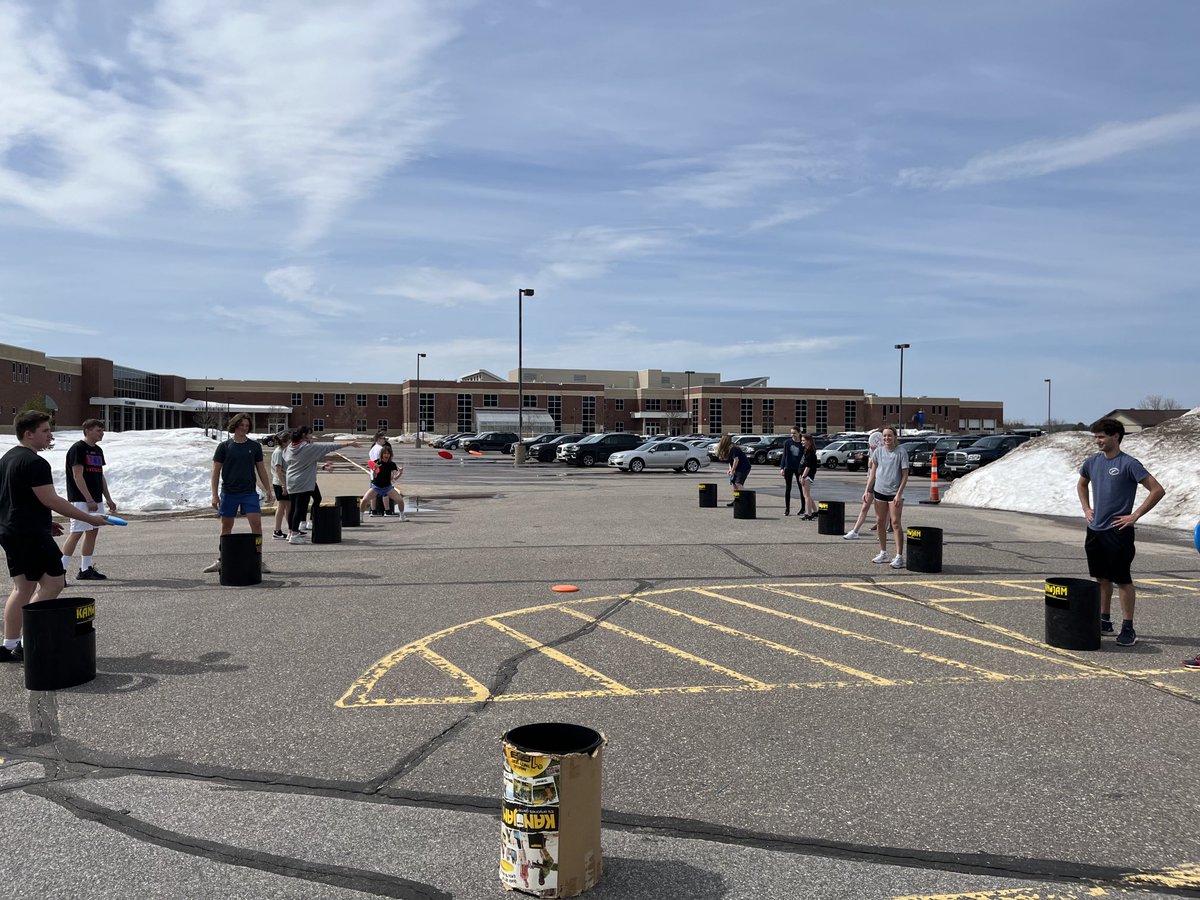 It may have only been the parking lot, but it was a great Northwoods day to get PE classes outside!