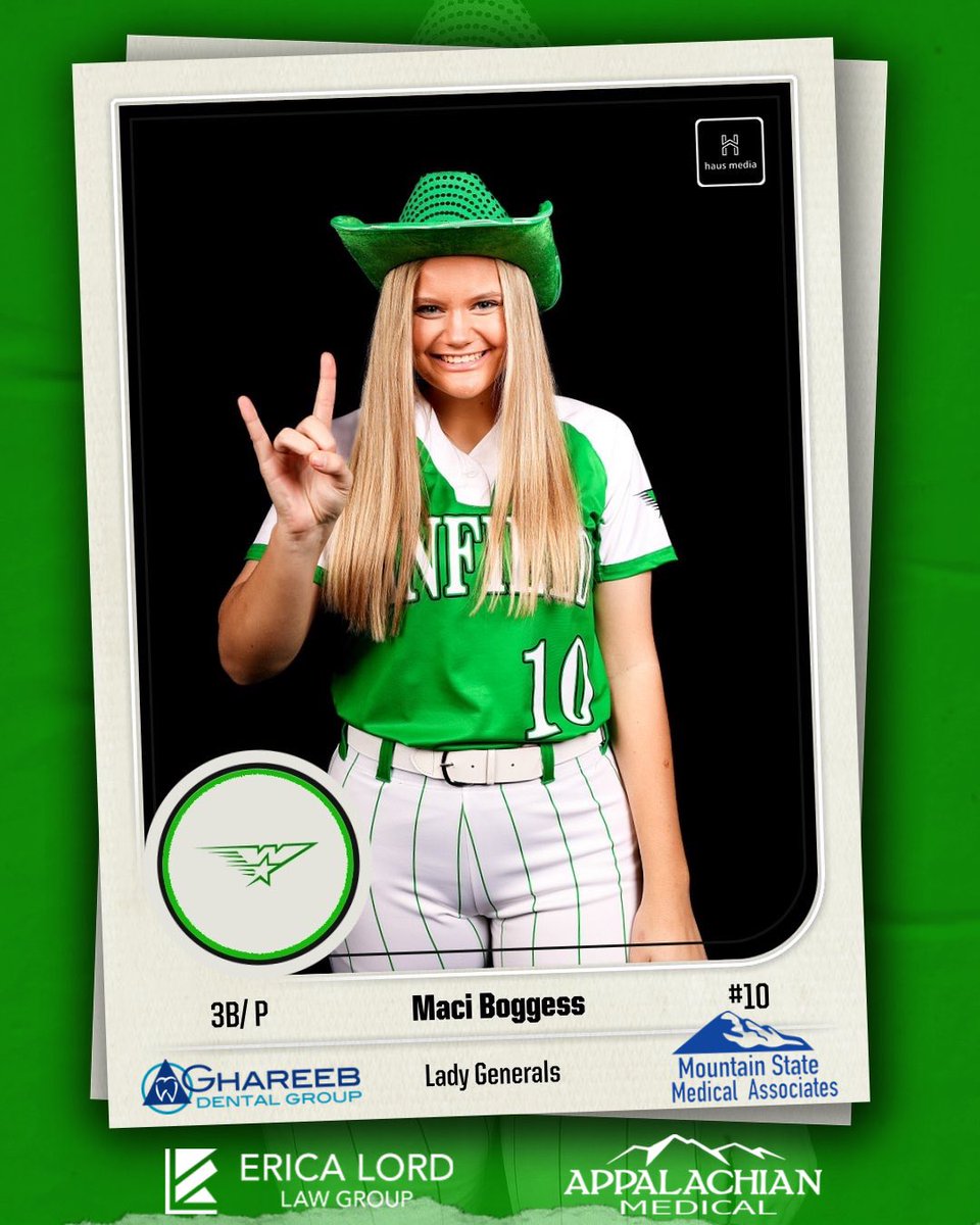 haus_media's tweet photo. WHAT A GAME 🔥🔥🔥

haus media’s Co-Player’s of the Game goes to @WinfieldSB Senior’s @georgiaamoulder who was 4-4 with 2 runs &amp; @maciboggess2023 who hit a 3 Run BOMB in the bottom of the 9th to give the Lady Generals a 6-3 win over #2 Logan! 🥎🔥#WVPrepSB https://t.co/UNu7k8WHzd