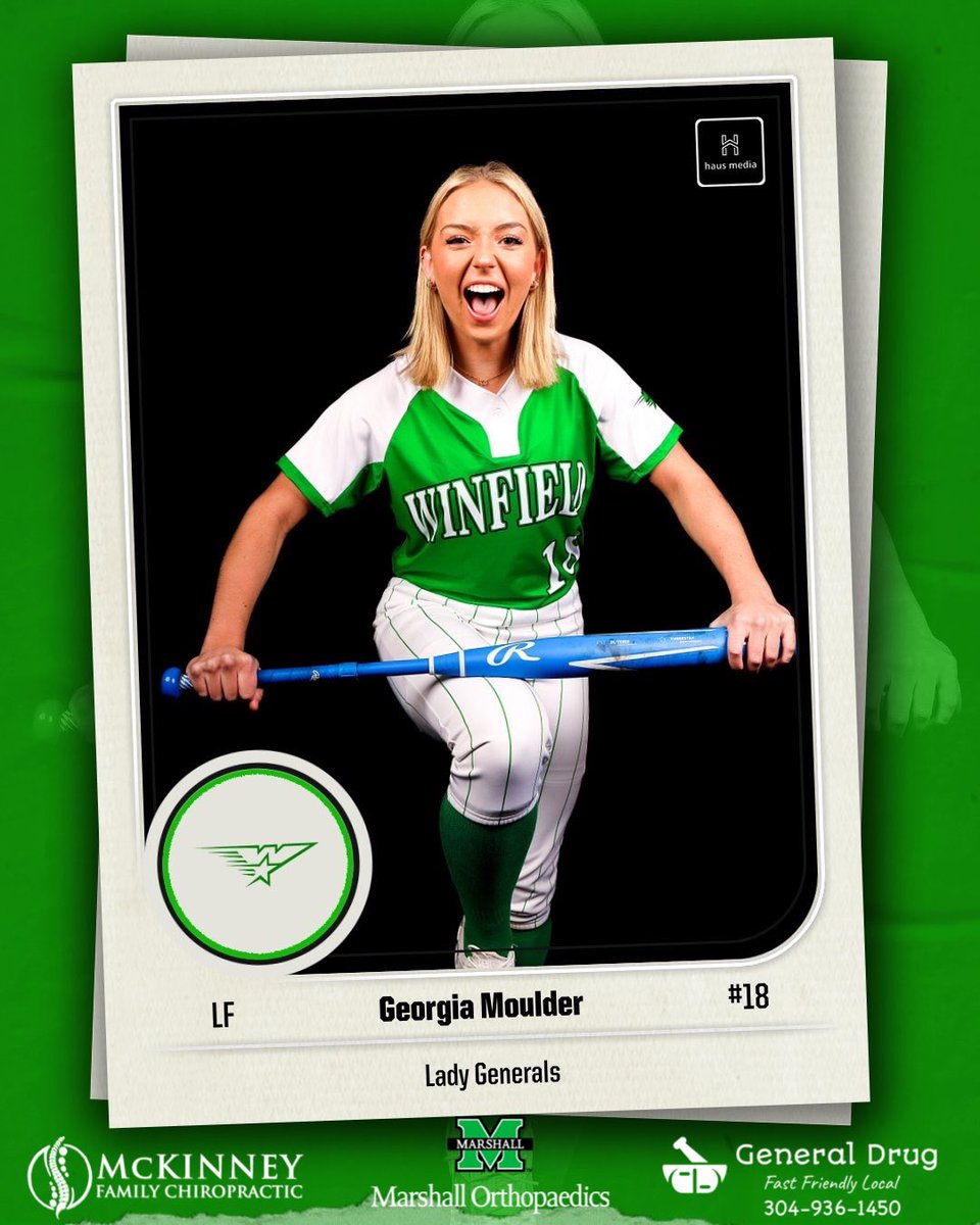 haus_media's tweet photo. WHAT A GAME 🔥🔥🔥

haus media’s Co-Player’s of the Game goes to @WinfieldSB Senior’s @georgiaamoulder who was 4-4 with 2 runs &amp; @maciboggess2023 who hit a 3 Run BOMB in the bottom of the 9th to give the Lady Generals a 6-3 win over #2 Logan! 🥎🔥#WVPrepSB https://t.co/UNu7k8WHzd