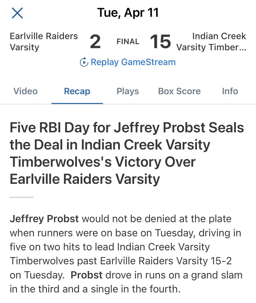 Jeffrey_Probst1's tweet photo. Picked up two great wins against a conference foe.
5 for 7
10 RBI
5 Runs scored
Grand Slam https://t.co/2aqCi0AwGn