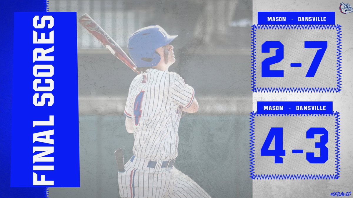 Mason splits the doubleheader with Dansville. Go Dawgs!