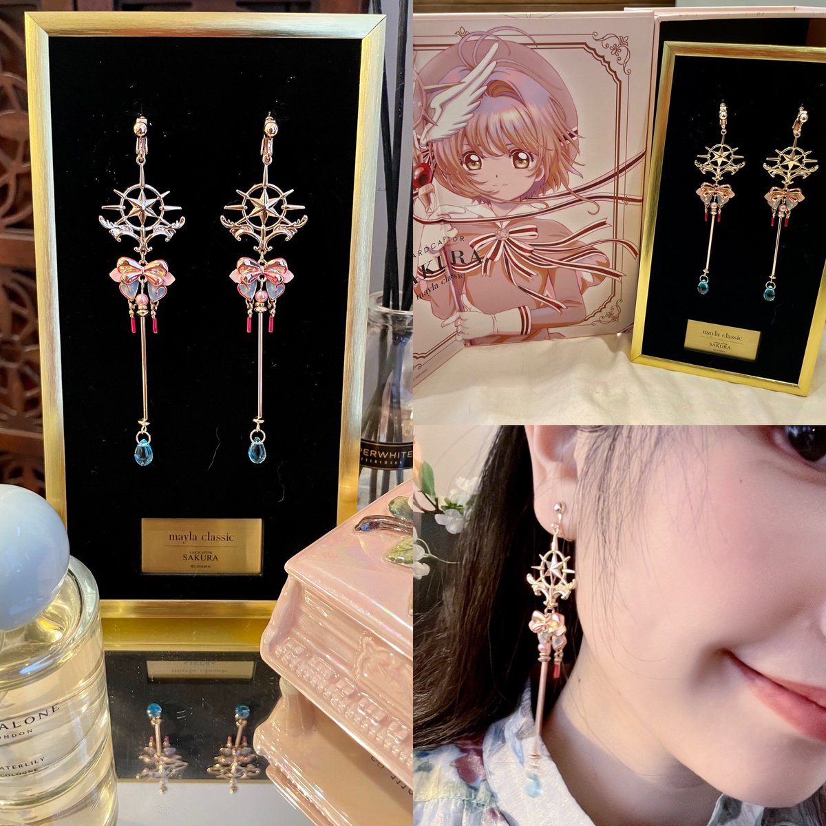 TYiandrew's tweet photo. Cardcaptor earrings arrived 💗💗💗
It’s sooooo delicate and elegant in person! Another day of princess up! 

Earrings: @mayla_classic 
Dress: @ivycityco 
Shoes: @mayla_classic 

#OOTD #mayla https://t.co/lbJggXK3db