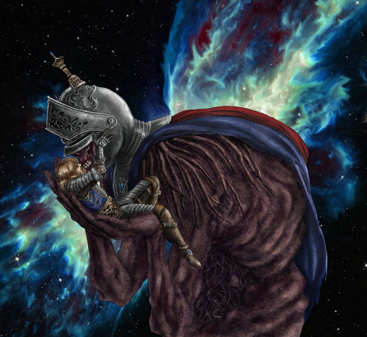 pastamold's tweet image. ✨"Astrologers, who preceded the sorcerers, established themselves in mountaintops that nearly touched the sky, and considered the Fire Giants their neighbors." 🔥 #EldenRing #Moongrum #Bols