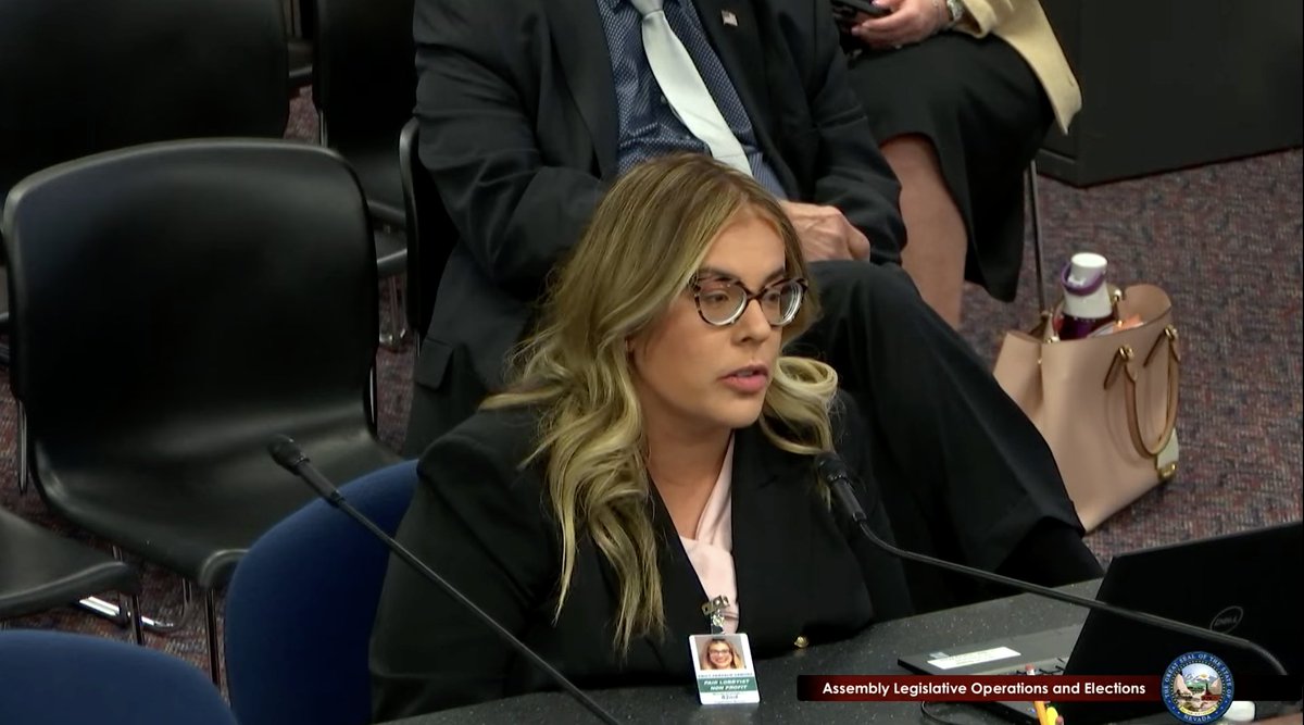 SSV_NV's tweet photo. "We stand in strong support of any bill that we feel expands access to communities who don't feel heard and seen in the electoral process." Big thank you to our Executive Director @Emily_Zamora15 for ensuring our communities come 1st &amp; for testifying in support of #AB242.

#NVLeg https://t.co/YIeKOVSIxh