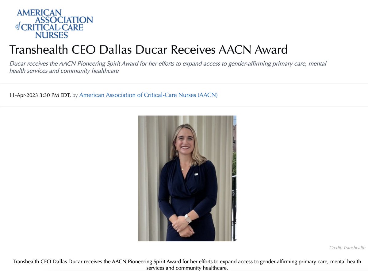 I'm grateful to be honored with the Pioneering Spirit Award from <a href="/AACNme/">American Association of Critical-Care Nurses</a> this May. 

We all deserve access to quality, person-centered, humanistic care. Just one of many ensuring this care is advanced during this critical moment in history.
aacn.org/newsroom/trans…