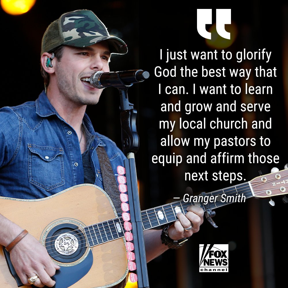FoxNews's tweet photo. NEXT CHAPTER: Country music star @GrangerSmith announces in an emotional video he is leaving the industry to pursue ministry. "Lord willing, I want to be used to help people find their purpose," he said. Watch Smith's full message: https://t.co/uXkWKDXROV https://t.co/xPxVv95o1f