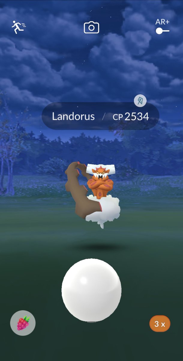 BMore30's tweet photo. Big Shout Out to our friends @PokemonGoApp for the overpriced remote raid pass that led to a weather boosted 3 star Landorus that was not catchable after 15 throws with Golden Razz and Silver Pinap berries. Also had 5 Excellent throws and 6 Great throws w/o capture. https://t.co/0X9qvKNVS4