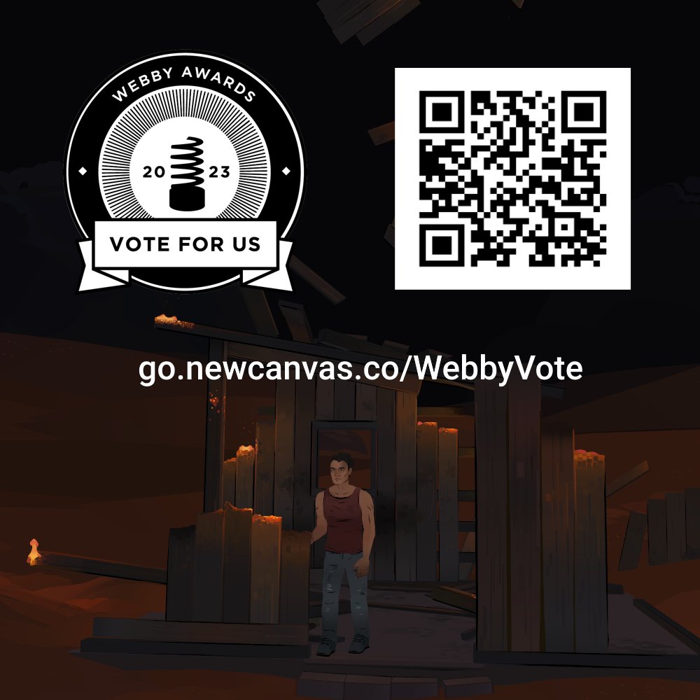 Thanks to all those that have voted already in <a href="/TheWebbyAwards/">The Webby Awards</a> and for anyone that hasn't, please jump in and vote. We are currently 4th but only a couple of percent away from 3rd position. We can do it! @NewCanvasXR