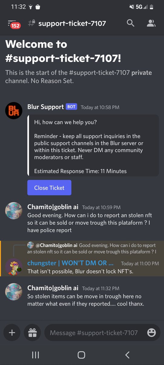 diositoche's tweet photo. SO STOLEN ITEMS CAN BE MORE TROUGH BLUR AND THERES NOTHONG THEY WILL DO ABOUT IT.!! IS AMAZING HOW UNSAVE THIS MARKET PLACES CAN BE !!@blur_io @SeizonNFT @MocaverseNFT https://t.co/Aclk0FDyFH
