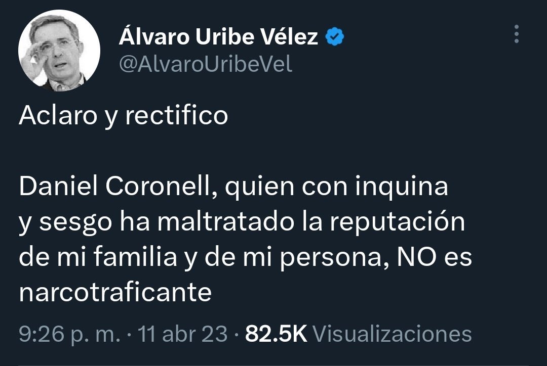 Cathy Juvinao 🏛🇨🇴 (@cathyjuvinao) on Twitter photo Como el señor Alvaro Uribe me tiene bloqueada y no lo puedo retuitear, aquí les dejo.
Adelante, ¡<a href="/DCoronell/">Daniel Coronell</a>! Como el señor Alvaro Uribe me tiene bloqueada y no lo puedo retuitear, aquí les dejo.
Adelante, ¡<a href="/DCoronell/">Daniel Coronell</a>!