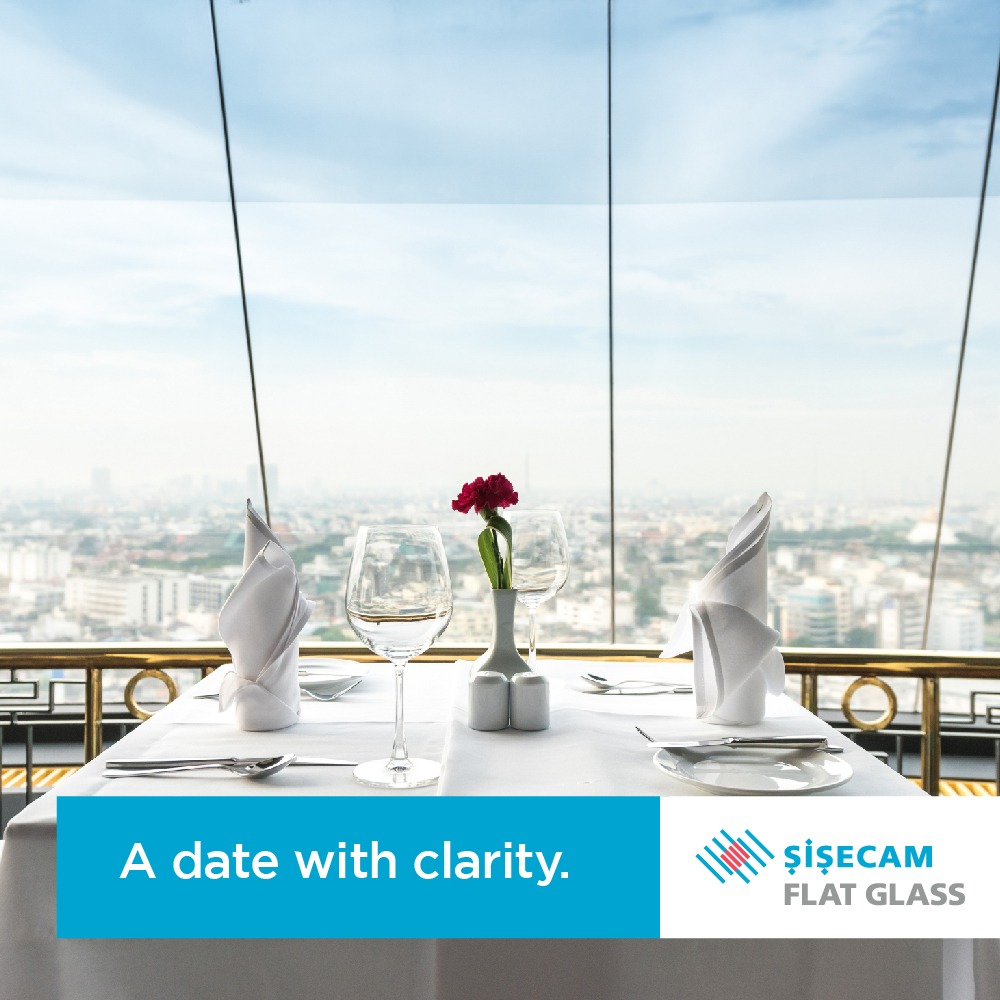 SFG_India's tweet photo. Let couples and other guests enjoy a spectacular view of the city while they eat, with Şişecam Ultra Clear Glass. Its low-iron composition offers a barrier-less view, adding a touch of luxury to any restaurant.
#SisecamFlatGlass #Glass #UltraClear #interiordesign #winningdesigns https://t.co/cPAkQGR5pa