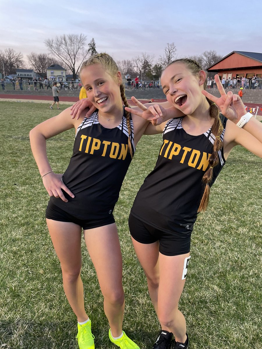 Tipton Girls Track & Field (@thstigerstf) on Twitter photo Big time race from <a href="/AliviaEdens/">Alivia Edens</a> and <a href="/Mack_Walter_/">Mack Walter</a> in the 800. They finish 1-2, with Alivia running a season best 2:27 and Mack with a lifetime best 2:28! Big time race from <a href="/AliviaEdens/">Alivia Edens</a> and <a href="/Mack_Walter_/">Mack Walter</a> in the 800. They finish 1-2, with Alivia running a season best 2:27 and Mack with a lifetime best 2:28!